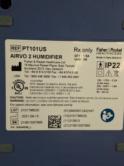 Fisher & Paykel Airvo 2 Humidified High Flow Therapy Unit