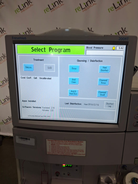 Fresenius 2008T Dialysis Machine Hemodialysis
