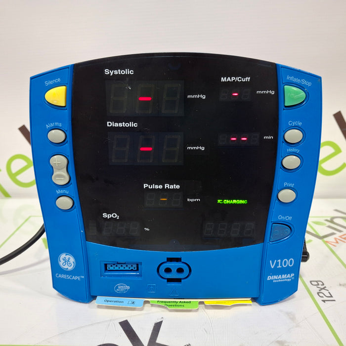 GE Healthcare Dinamap V100 - NIBP, SpO2 Vital Signs Monitor