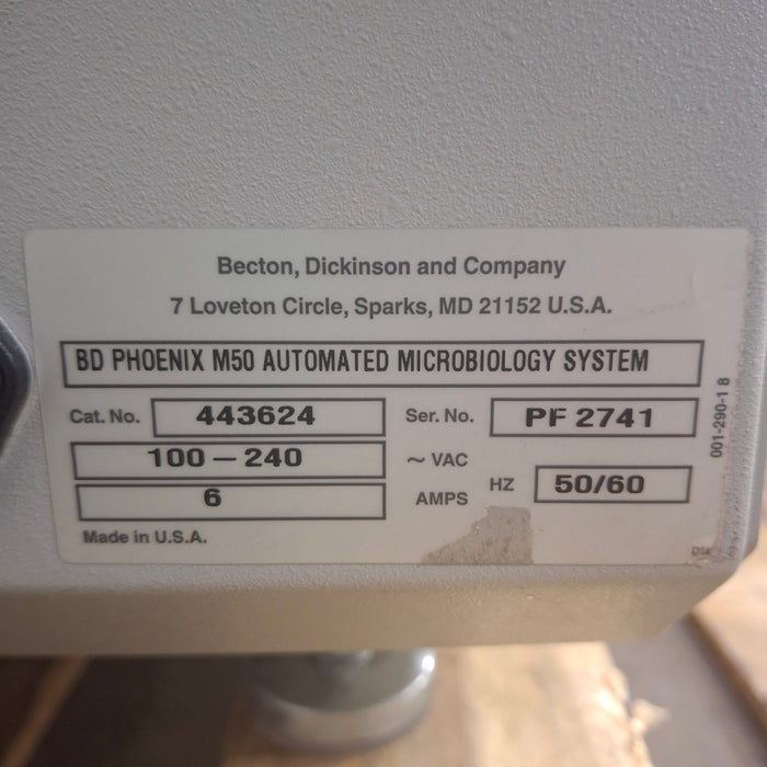 Becton Dickinson Phoenix M50 Automated Microbiology System
