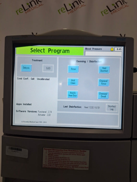 Fresenius 2008T Dialysis Machine Hemodialysis