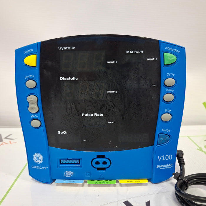 GE Healthcare Dinamap V100 - NIBP, SpO2 Vital Signs Monitor