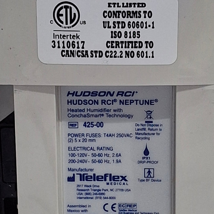 Teleflex Medical Hudson RCI Neptune Heated Humidifier