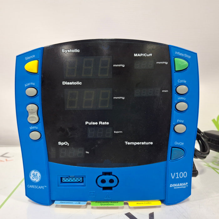 GE Healthcare Dinamap V100 - NIBP, SpO2 Vital Signs Monitor