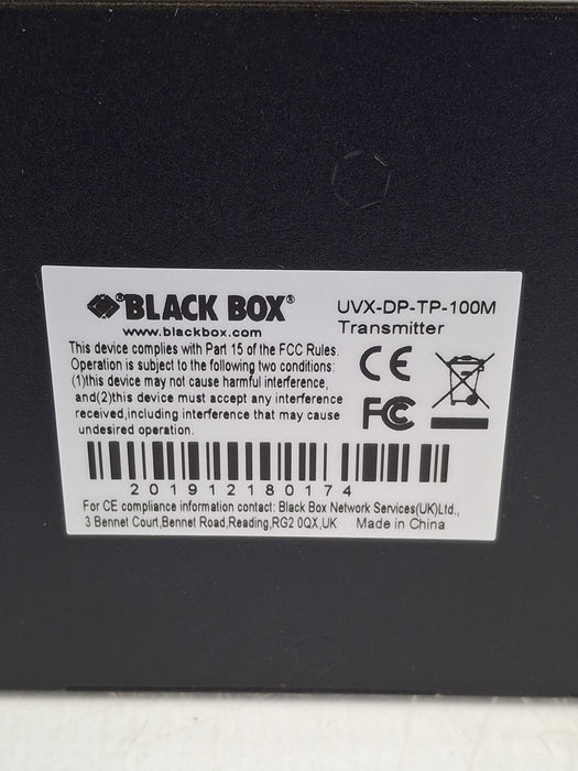 Black Box Network Services UVX-DP-TP-100M Displayport & USB 2.0 Extender