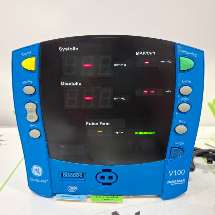 GE Healthcare Dinamap V100 - NIBP, SpO2 Vital Signs Monitor