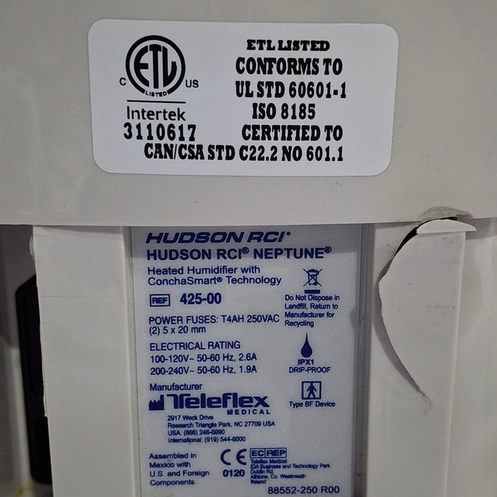 Teleflex Medical Hudson RCI Neptune Heated Humidifier