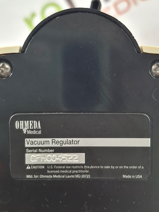Ohmeda Medical Vacuum Regulator
