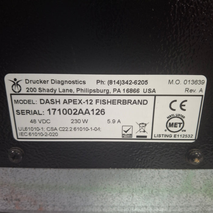 Drucker Diagnostics Dash Apex 12 Centrifuge