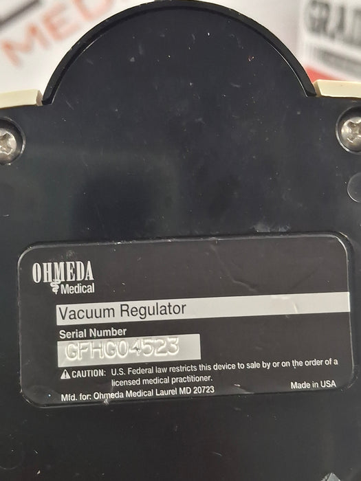 Ohmeda Medical Vacuum Regulator