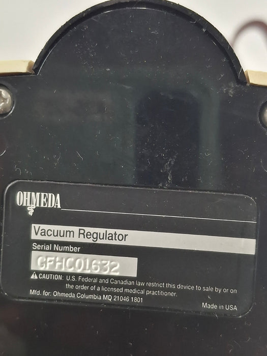Ohmeda Medical Vacuum Regulator