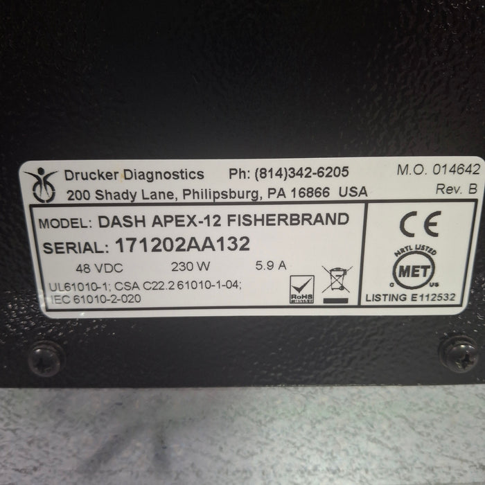 Drucker Diagnostics Dash Apex 12 Centrifuge