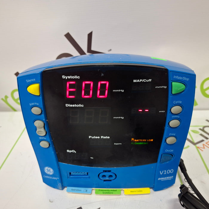 GE Healthcare Dinamap V100 - NIBP, SpO2 Vital Signs Monitor