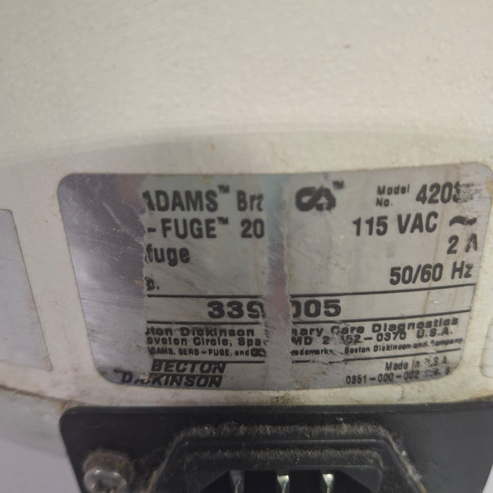 Clay Adams Sero-Fuge 2001 Centrifuge