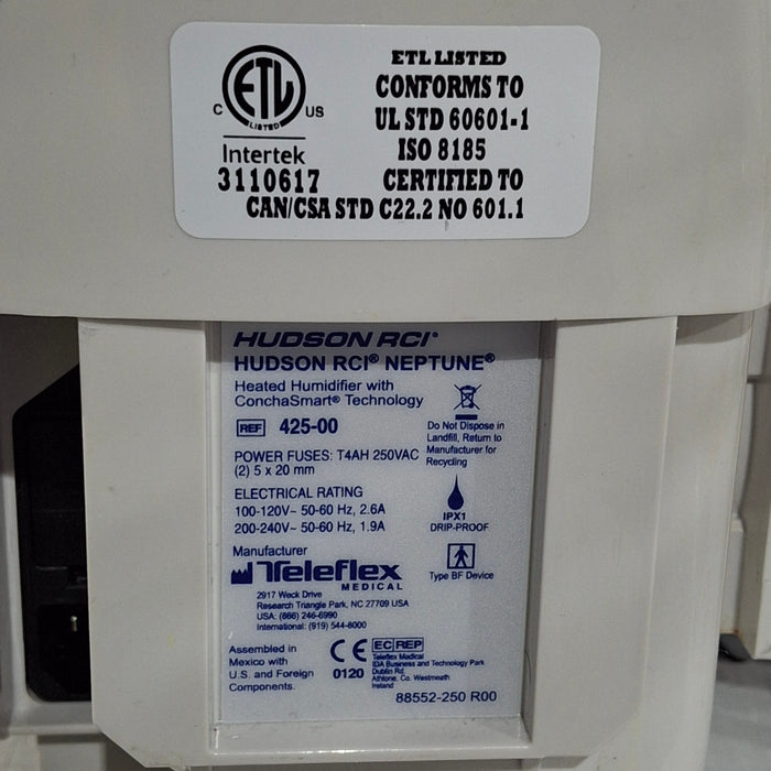 Teleflex Medical Hudson RCI Neptune Heated Humidifier