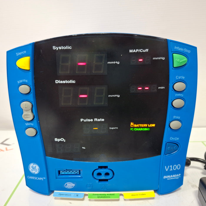 GE Healthcare Dinamap V100 - NIBP, SpO2 Vital Signs Monitor