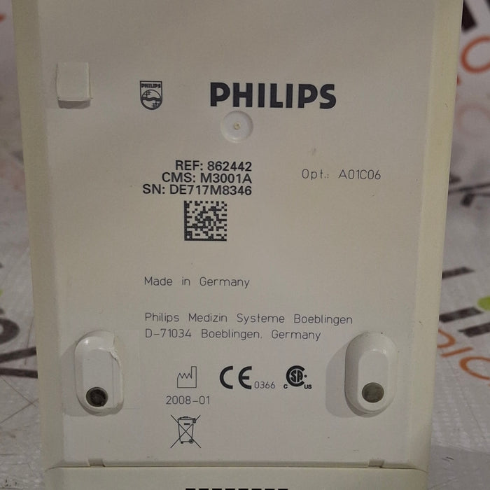 Philips M3001A-A01C06 Fast SpO2, NIBP, ECG, Temp, IBP MMS Module