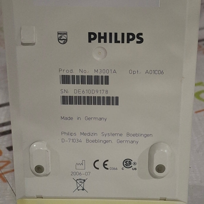 Philips M3001A-A01C06 Fast SpO2, NIBP, ECG, Temp, IBP MMS Module