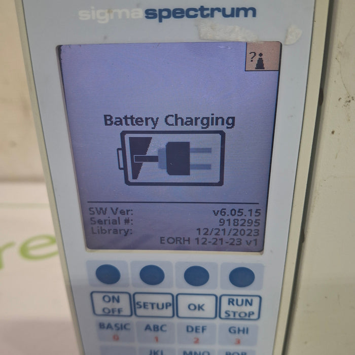 Baxter Sigma Spectrum 6.05.15 with B/G Battery Infusion Pump