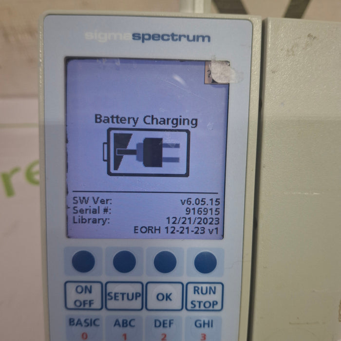 Baxter Sigma Spectrum 6.05.15 with B/G Battery Infusion Pump