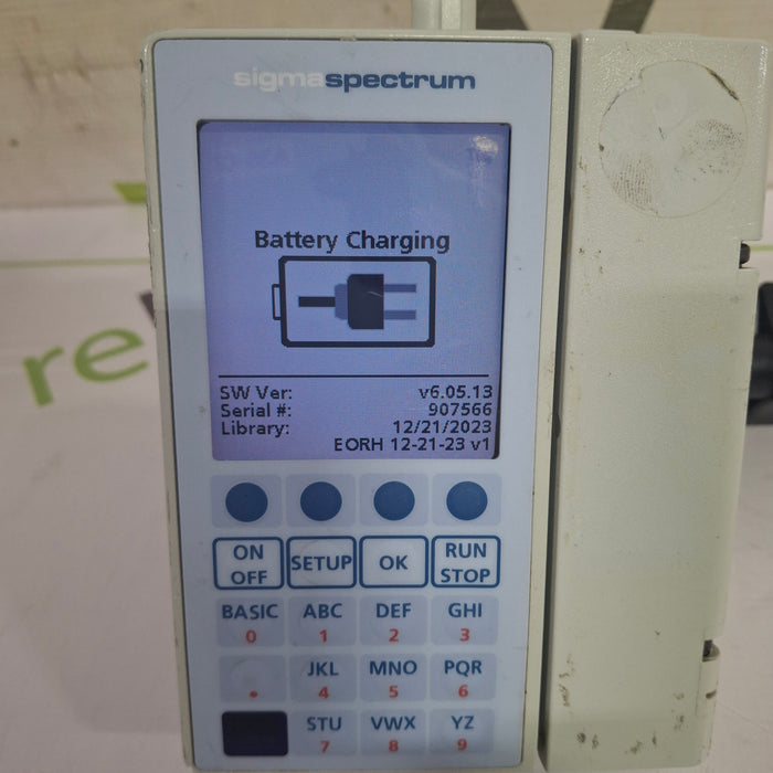 Baxter Sigma Spectrum 6.05.13 with B/G Battery Infusion Pump