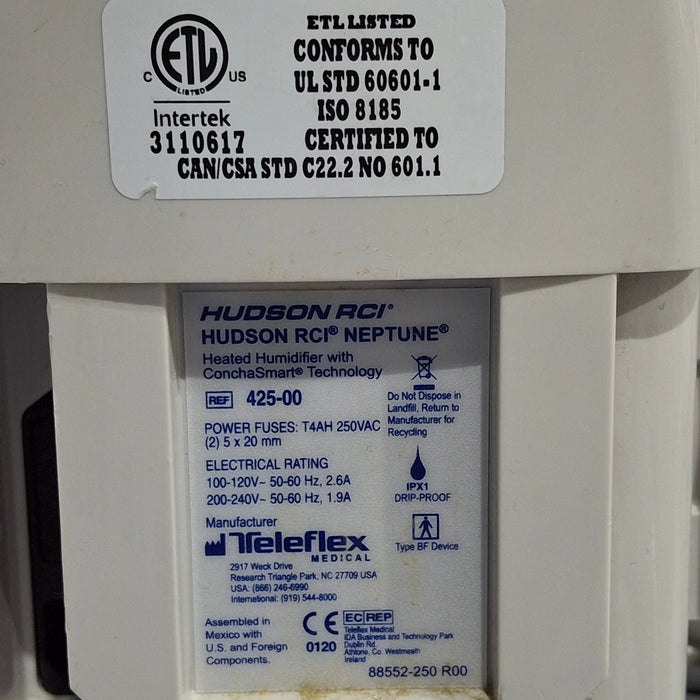 Teleflex Medical Hudson RCI Neptune Heated Humidifier
