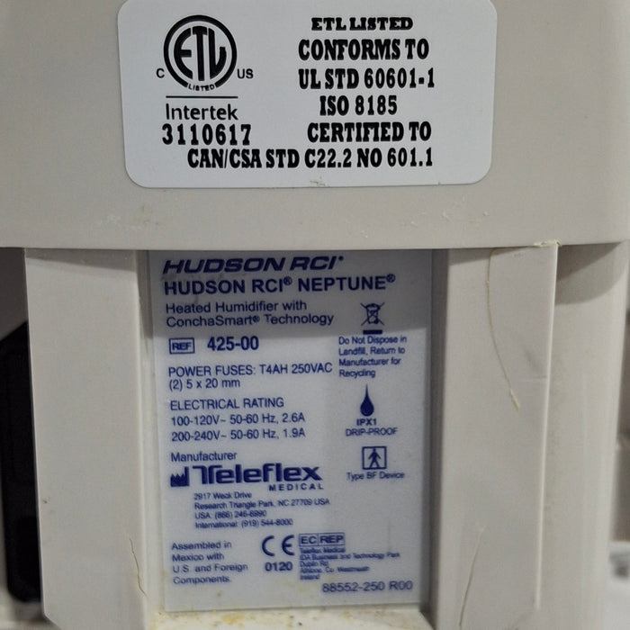 Teleflex Medical Hudson RCI Neptune Heated Humidifier
