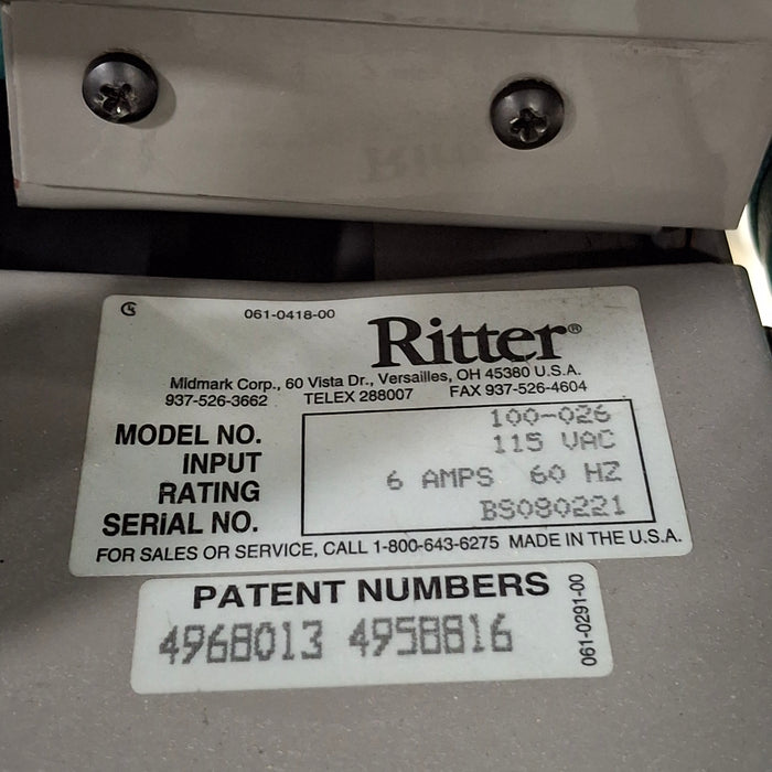 Ritter 104 Exam Table
