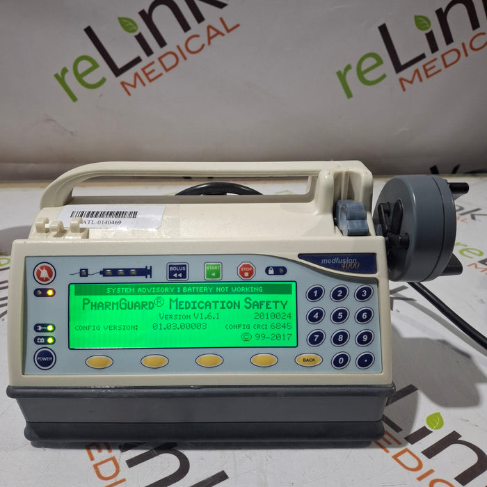 Smiths Medical Medfusion 4000 Syringe Infusion Pump
