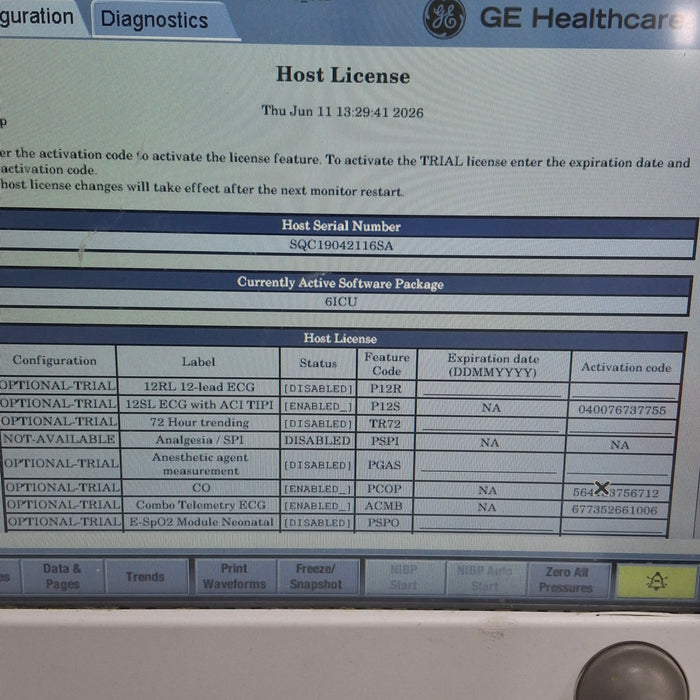 GE Healthcare Carescape B650 Critical Care Patient Monitor