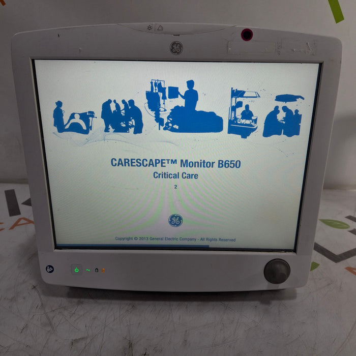 GE Healthcare Carescape B650 Critical Care Patient Monitor