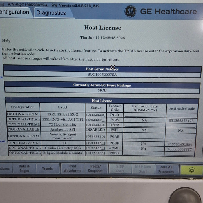 GE Healthcare Carescape B650 Critical Care Patient Monitor