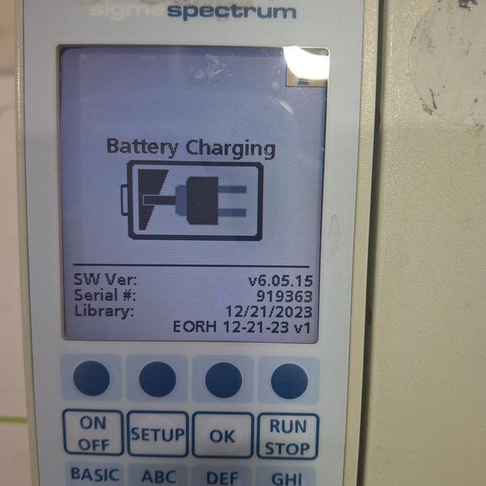 Baxter Sigma Spectrum 6.05.15 with B/G Battery Infusion Pump