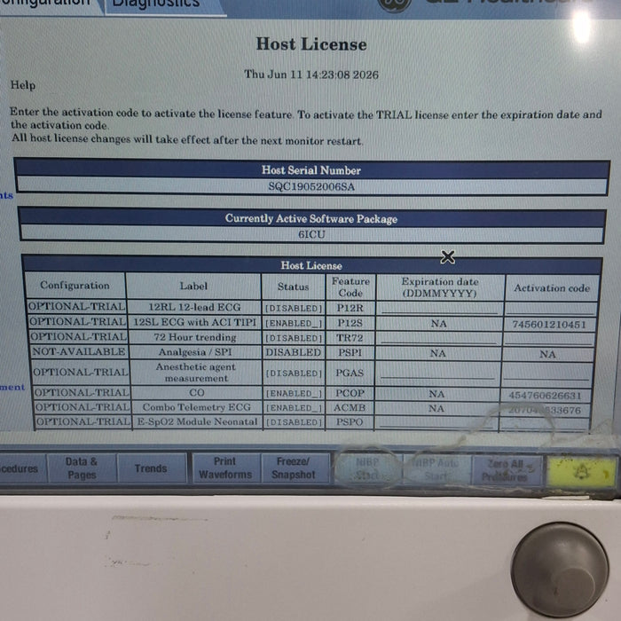 GE Healthcare Carescape B650 Critical Care Patient Monitor