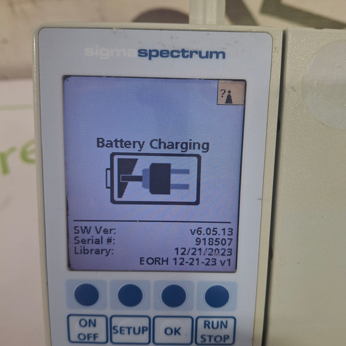 Baxter Sigma Spectrum 6.05.13 with B/G Battery Infusion Pump