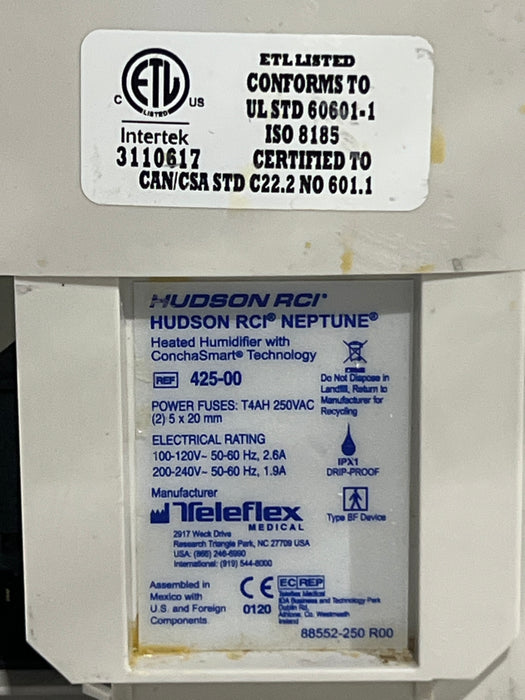 Teleflex Medical Hudson RCI Neptune Heated Humidifier