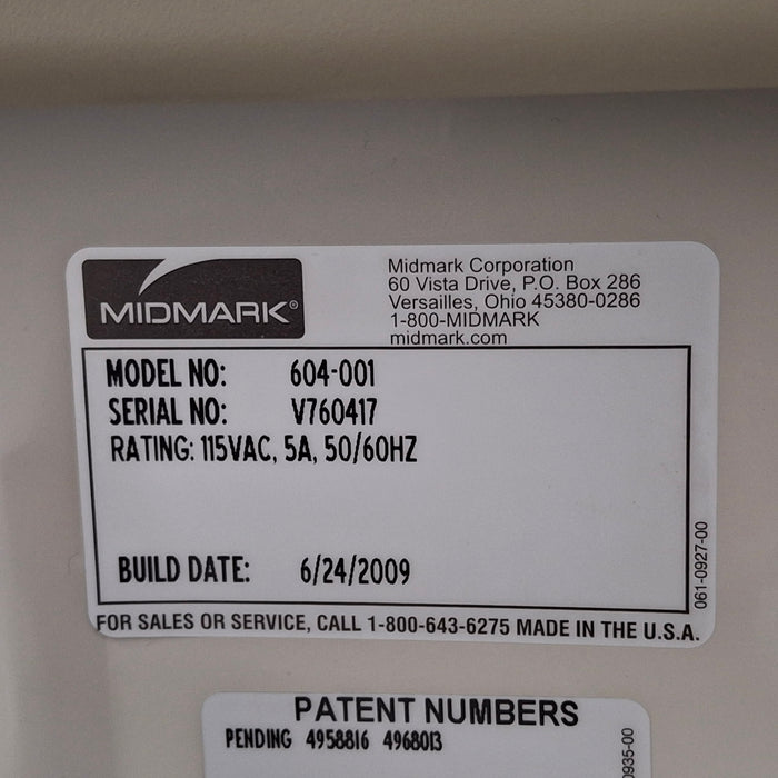 Midmark 604 Manual Examination Table
