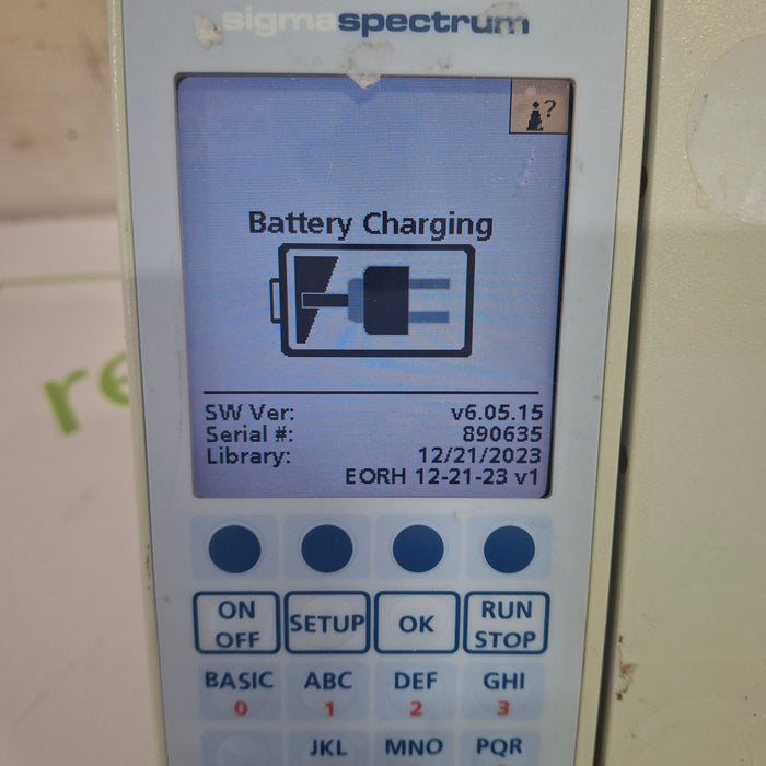 Baxter Sigma Spectrum 6.05.15 with B/G Battery Infusion Pump