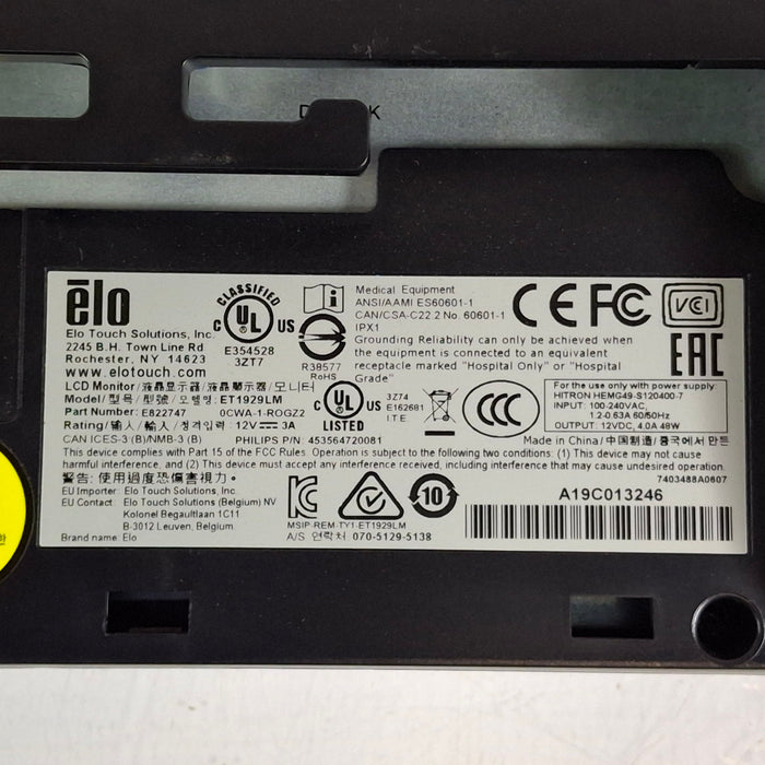 Elo Touch Solutions ET1929LM 19" Touch Screen Monitor