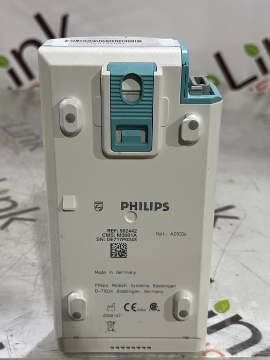 Philips M3001A-A01C06 Fast SpO2, NIBP, ECG, Temp, IBP MMS Module