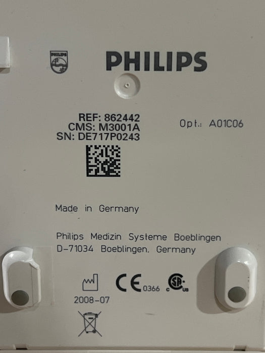 Philips M3001A-A01C06 Fast SpO2, NIBP, ECG, Temp, IBP MMS Module