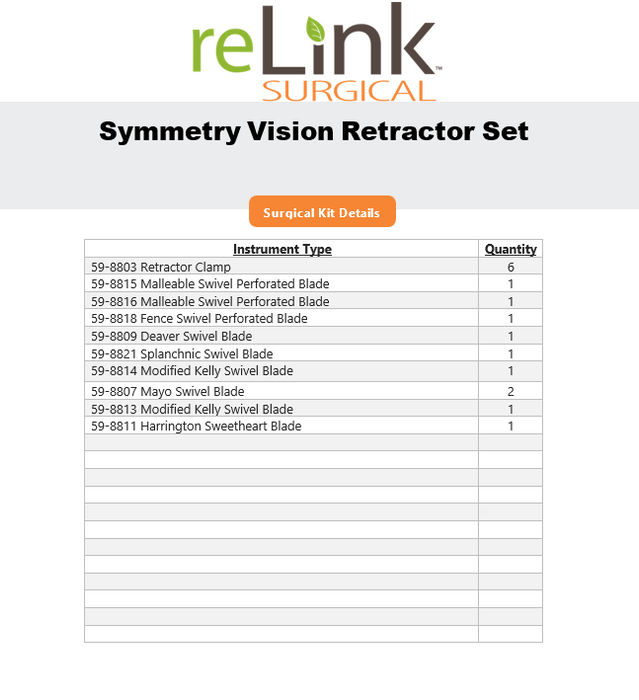 Symmetry Surgical Vision Retractor System