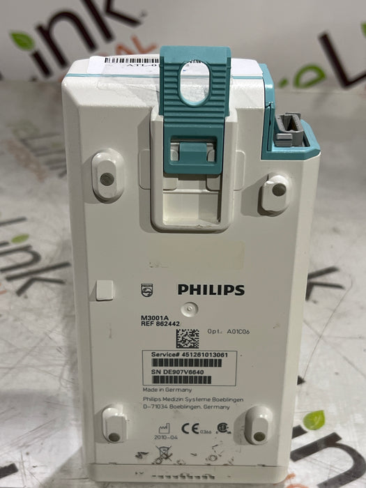 Philips M3001A-A01C06 Fast SpO2, NIBP, ECG, Temp, IBP MMS Module
