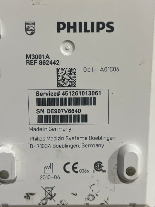Philips M3001A-A01C06 Fast SpO2, NIBP, ECG, Temp, IBP MMS Module