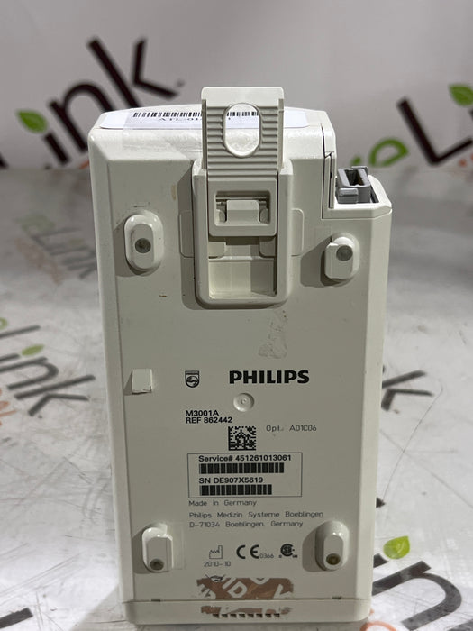 Philips M3001A-A01C06 Fast SpO2, NIBP, ECG, Temp, IBP MMS Module
