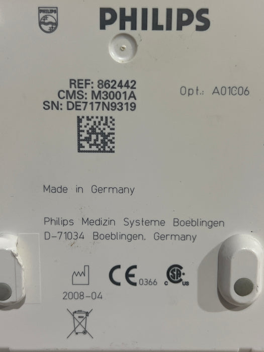Philips M3001A-A01C06 Fast SpO2, NIBP, ECG, Temp, IBP MMS Module