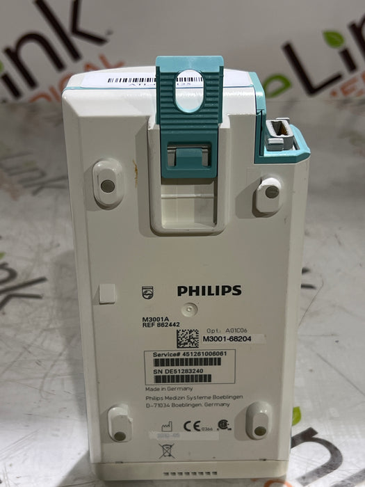 Philips M3001A-A01C06 Fast SpO2, NIBP, ECG, Temp, IBP MMS Module