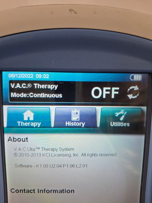 KCI V.A.C. Ulta Negative Pressure Wound Therapy System