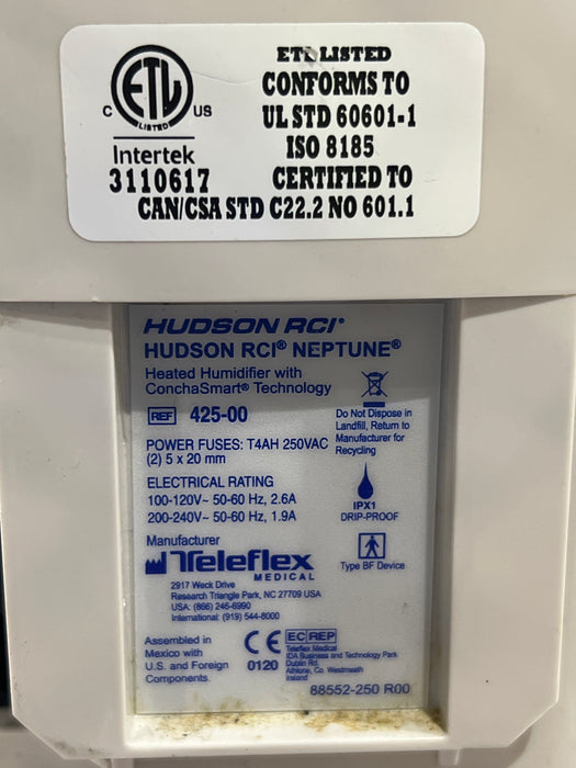 Teleflex Medical Hudson RCI Neptune Heated Humidifier
