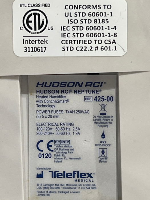 Teleflex Medical Hudson RCI Neptune Heated Humidifier